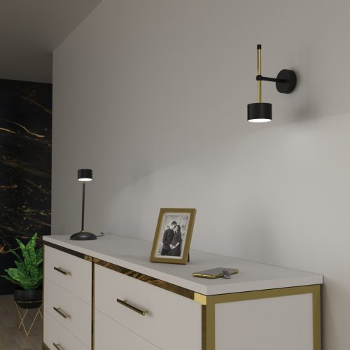 ARENA Fali lámpa Fekete arany 1xGX53 Milagro