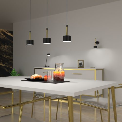 ARENA Fekete arany mennyezeti függőlámpa 3xGX53 Milagro Strip