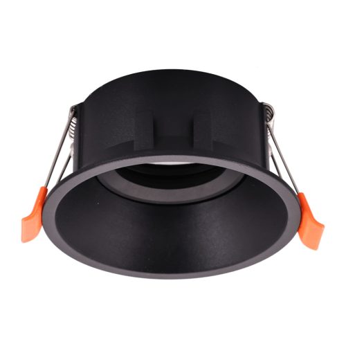 HALOGÉN Süllyesztett mennyezeti lámpatest GU10 Kerek Mozgatható IP20 Fekete Milagro