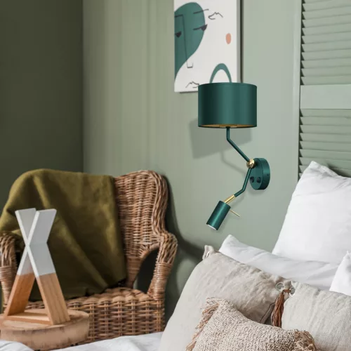 VERDE fali lámpa zöld + 1x mini GU10 Milagro