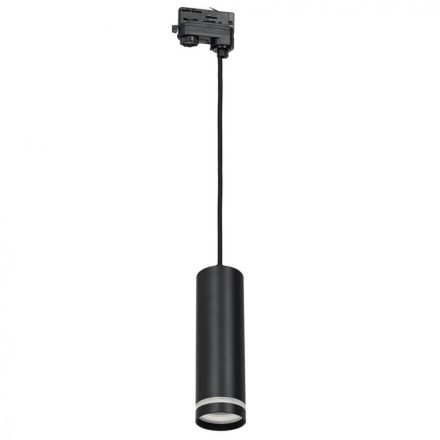 GU10 Track Light, fekete, 3 fázisú cső a Pipe Ring Track Eko-Lighthoz