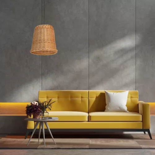 VIMINI 1xE27 barna fonott mennyezeti lámpa Milagro