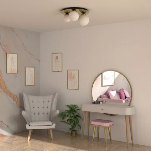 PLATO mennyezeti lámpa 2xE14 + 1xE27 Milagro