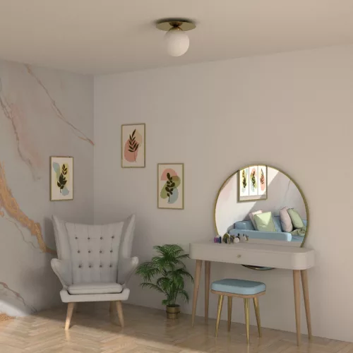 PLATO felületi mennyezeti lámpa 1xE14 kerek 14cm Milagro