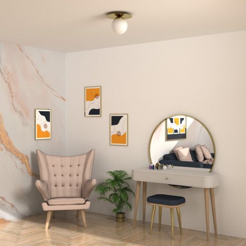 PLATO felületi mennyezeti lámpa 1xE14 kerek 17cm Milagro