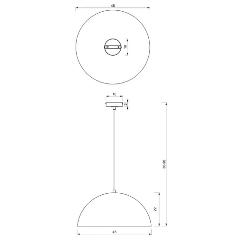 BÉTA Fekete arany függő mennyezeti lámpa 1xE27 45cm Milagro