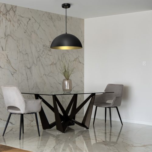 BÉTA Fekete arany függő mennyezeti lámpa 1xE27 45cm Milagro