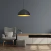 BÉTA Függesztett mennyezeti lámpa Fekete arany 1xE27 35cm Milagro