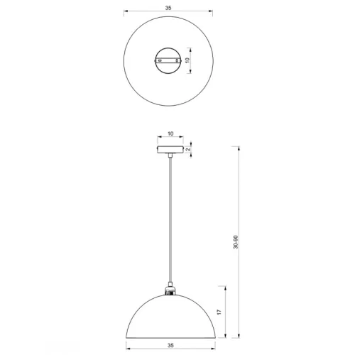 BÉTA Függesztett mennyezeti lámpa Fekete arany 1xE27 35cm Milagro