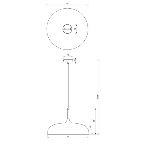 LINCOLN mennyezeti függőlámpa kék arany 1xE27 45cm Milagro