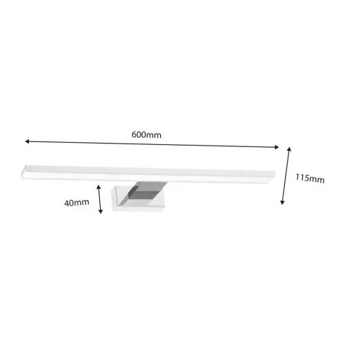 SHINE Fehér króm fali lámpa 60cm 13.8W LED Milagro