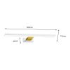 SHINE White Gold fali lámpa 60cm 13,8W LED Milagro