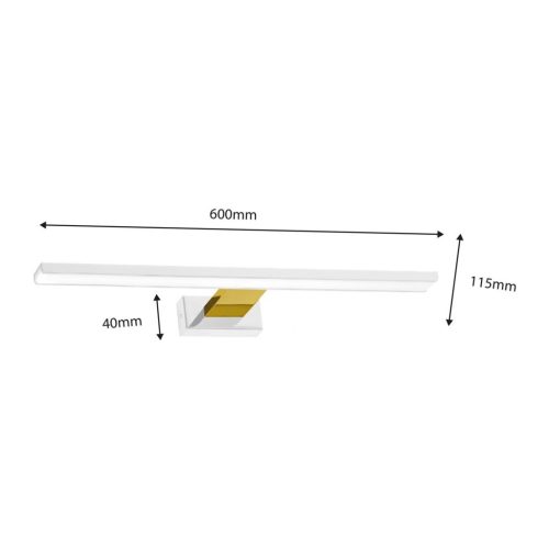 SHINE White Gold fali lámpa 60cm 13,8W LED Milagro