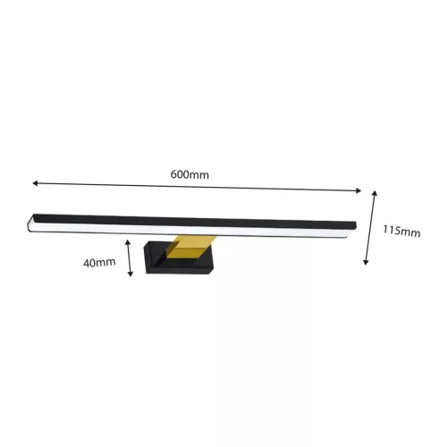 SHINE Black Gold fali lámpa 60cm 13,8W LED Milagro