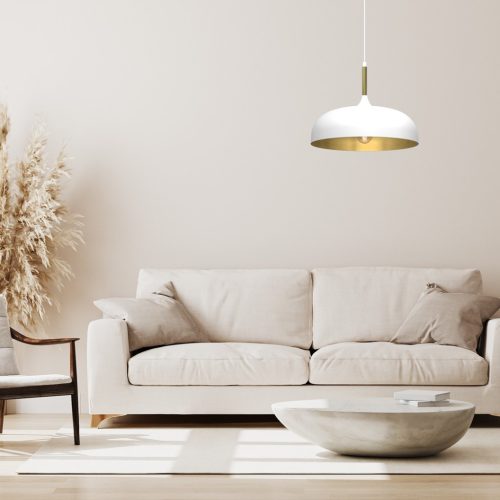 LINCOLN mennyezeti függőlámpa White Gold 1xE27 35cm Milagro