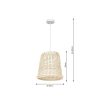 VIMINI fehér 1xE27 fonott Milagro mennyezeti függőlámpa