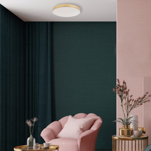 LED felületre szerelhető mennyezeti lámpa Gold kerek Maya 15W 33 cm 4000K IP44 Milagro