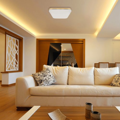 LED mennyezeti lámpa Felületre szerelt Gold Square Nemo 17W 33 cm 4000K IP44 Milagro