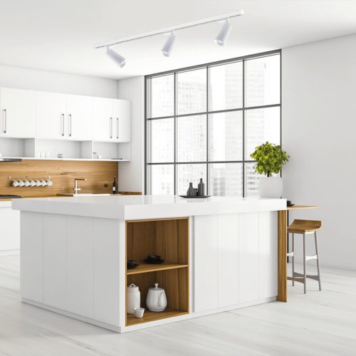 Világítósín készlet 1,5 m-es sín + 3x GU10 sín spotlámpa fehér Mica Milagro