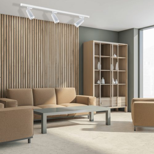 Világítósín készlet 1,5 m-es sín + 3x GU10 sín spotlámpa fehér Mica Milagro