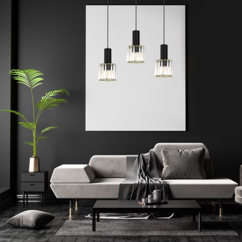 CRISTAL mennyezeti függőlámpa 3xE27 Milagro Strip