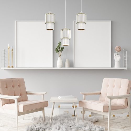 BLANCO mennyezeti függőlámpa 3xE27 Milagro csík