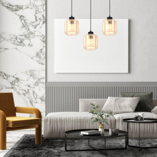 SOMBRA Borostyán mennyezeti lámpa 3xE27 Milagro Strip