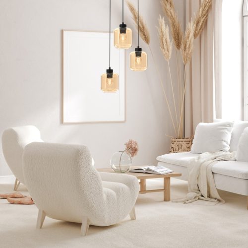 SOMBRA borostyán mennyezeti lámpa 3xE27 Milagro