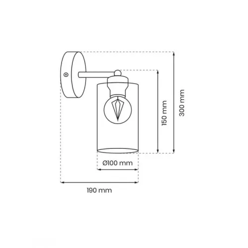 CHIC fali lámpa 1xE27 Milagro