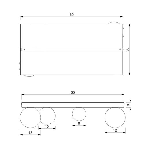 BIBIONE Arany mennyezeti lámpa 4xG9 Milagro