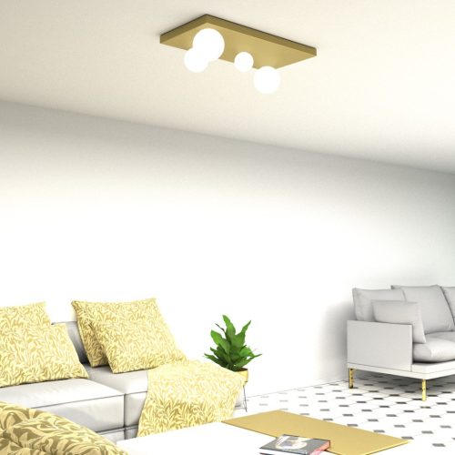 BIBIONE Arany mennyezeti lámpa 4xG9 Milagro