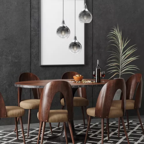 MONTE ezüst mennyezeti lámpa 3xE27 Milagro