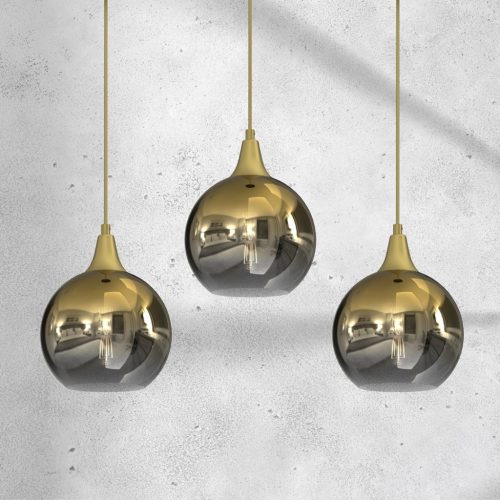 MONTE Arany függő mennyezeti lámpa 3xE27 Milagro Strip