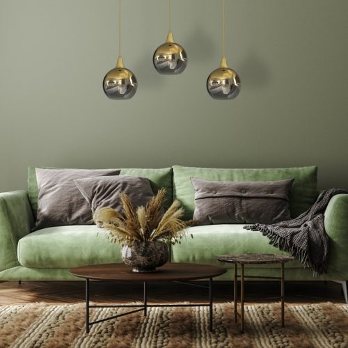 MONTE Arany függő mennyezeti lámpa 3xE27 Milagro Strip