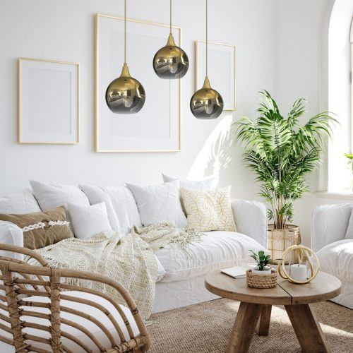 MONTE Arany függő mennyezeti lámpa 3xE27 Milagro Strip