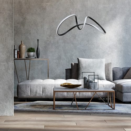 TESORO fekete 48W LED Milagro mennyezeti lámpa