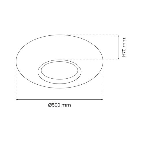Felületre szerelhető LED mennyezeti lámpa arany kör alakú TOKYO 48W 50 cm CCT + Milagro távirányító