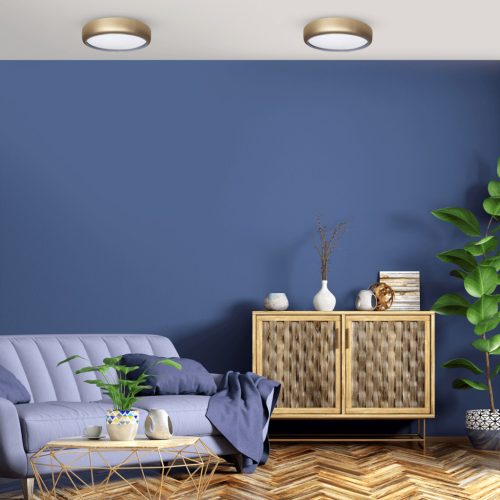 LED felületre szerelhető mennyezeti lámpa Gold Round GEA 36W 39 cm CCT + Milagro távirányító