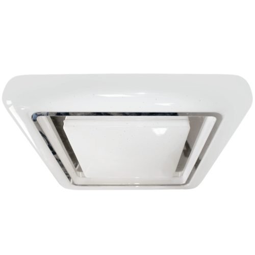 LED felületre szerelhető mennyezeti lámpa négyzet alakú króm CAMERON 38W 43 cm CCT + Milagro távirányító