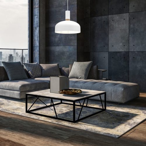 MALMO fehér fa mennyezeti lámpa 1xE27 Milagro