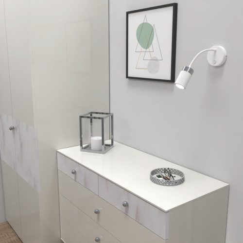 Rugalmas fali lámpa JOKER fehér króm 1xGU10 Milagro