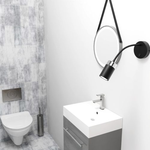 Flex JOKER Fali lámpa Fekete króm 1xGU10 Milagro