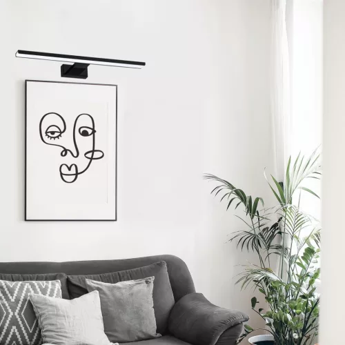 Fali lámpa PINTO Fekete 12W LED 50cm Milagro