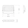 FOKUS LED reflektor 900lm 6000K IP65 60W Solar Black + Eco-Light távirányító