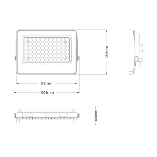 FOKUS LED reflektor 900lm 6000K IP65 60W Solar Black + Eco-Light távirányító