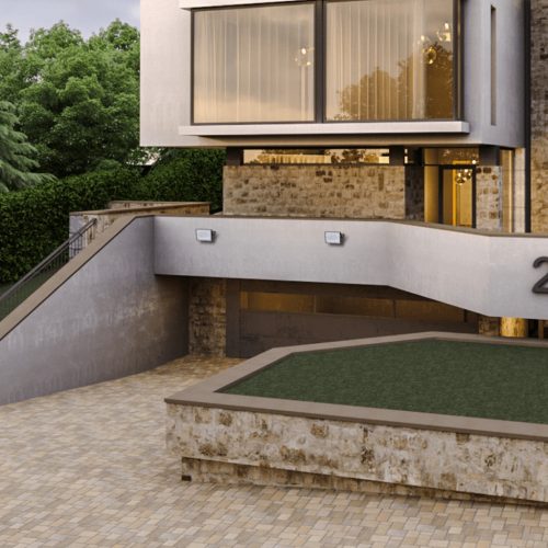 FOKUS LED reflektor 900lm 6000K IP65 60W Solar Black + Eco-Light távirányító