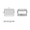 FOKUS LED reflektor 1300lm 6000K IP65 100W Solar Black + Eco-Light távirányító