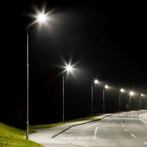 VIA LED Solar utcai lámpa IP65 100W 6000K fekete mozgás- és szürkületérzékelő + Eco-Light távirányító