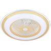 LED felületre szerelhető mennyezeti lámpa ZONDA Gold 48W Milagro ventilátorral