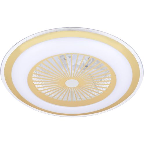 LED felületre szerelhető mennyezeti lámpa ZONDA Gold 48W Milagro ventilátorral